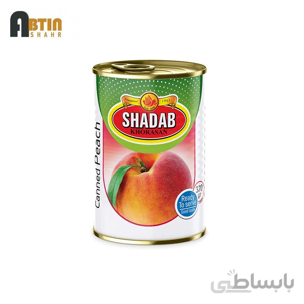 کمپوت هلو شاداب خراسان ۳۷۰ گرم_۱۲ عددی