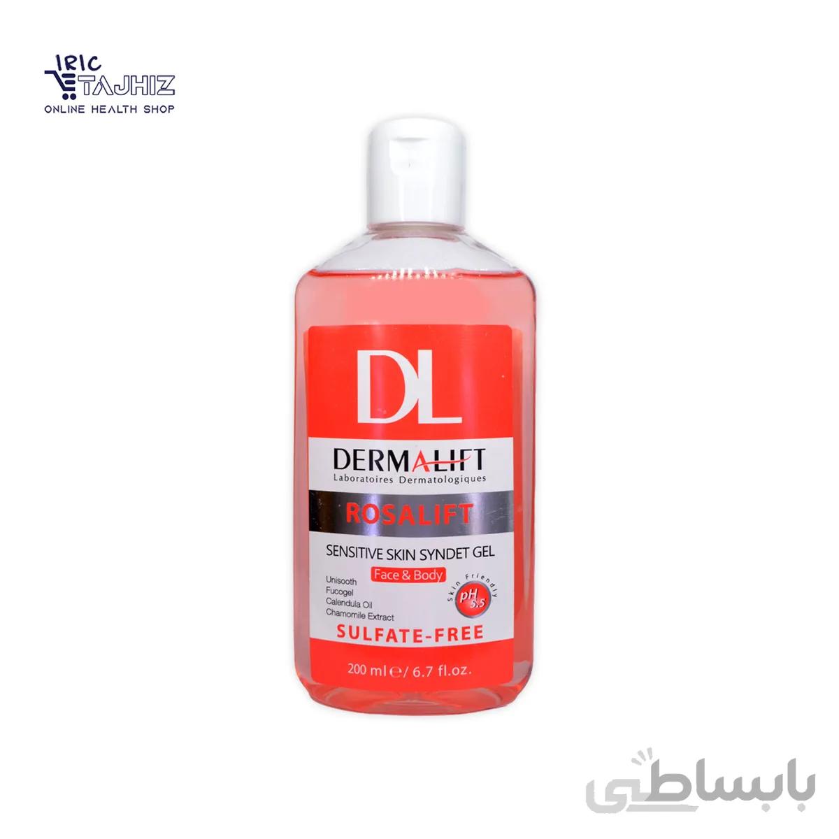سیندت ژل پوست حساس رزالیفت درمالیفت ا Rosalift Sensitive Skin Syndet Gel Dermalift