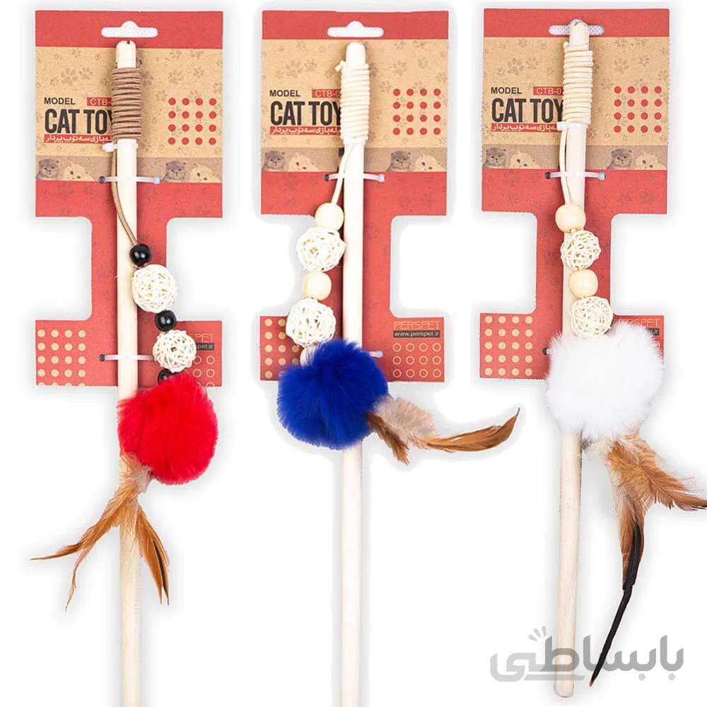 اسباب بازی میله ای پردار گربه پرس پت ا Pers Pet Cat Toy