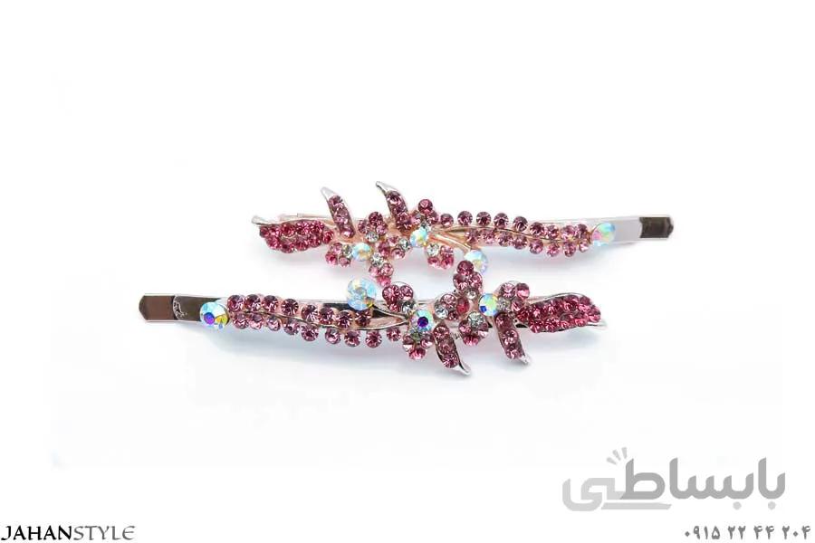 سنجاق سر جفتی طرح شکوفه