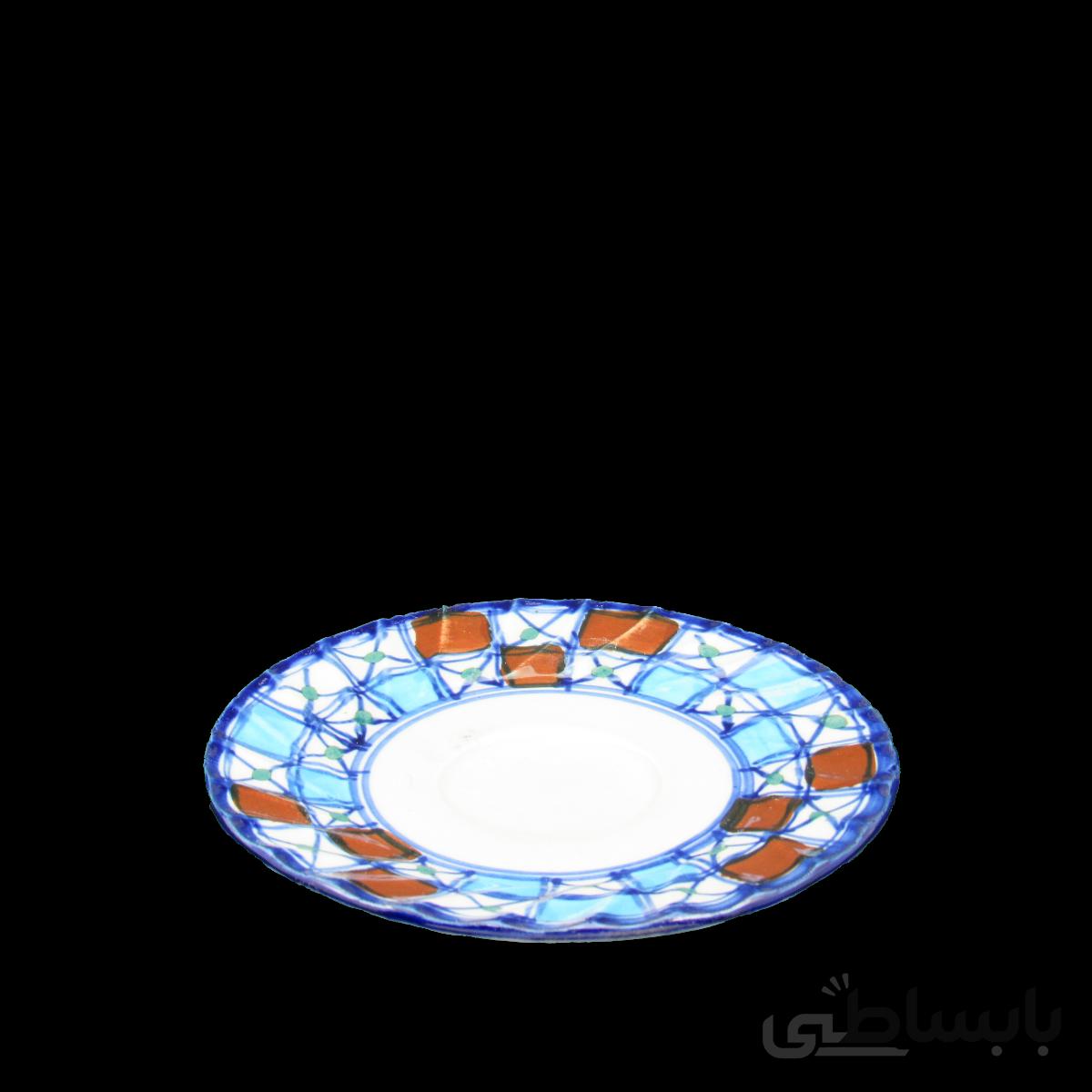 نعلبکی تکی چینی میبد مروارید طرح شطرنجی