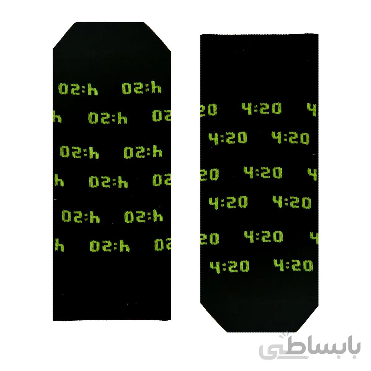 جوراب مچی تا به تا طرح 4:20 (چهاربیست)