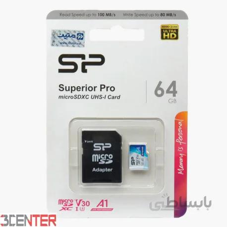رم میکرو 64گیگ سیلیکون پاور Silicon Power Superior Pro A1 V30 U3 100MB/s خشاب