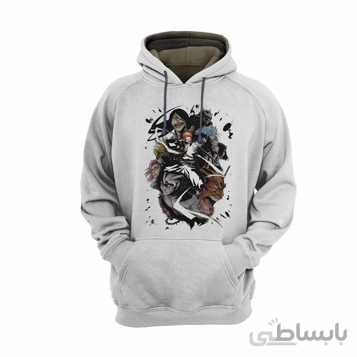 هودی سفید طرح انیمه بلیچ Bleach