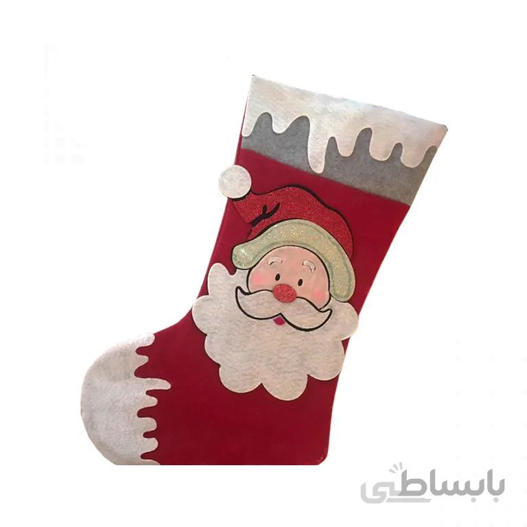 آویز جوراب بابانوئل کریسمس مدل STCH204