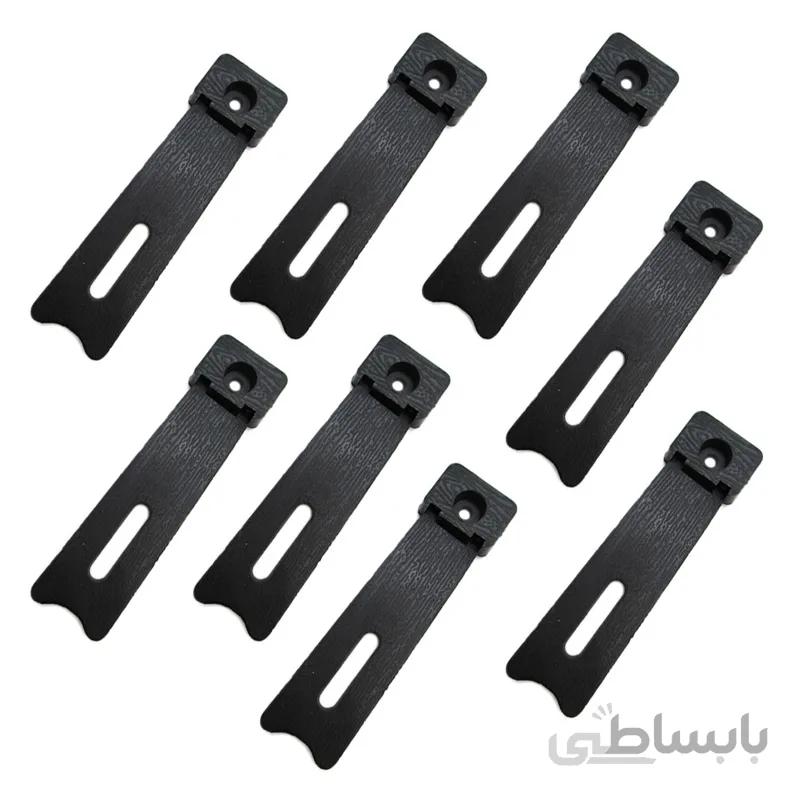 پایه قاب عکس پلاستیکی مشکی طول 95 میلیمتر بسته 8 عددی