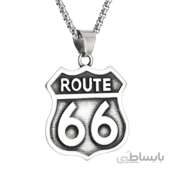 گردنبند مردانه طرح Route66 کد r66