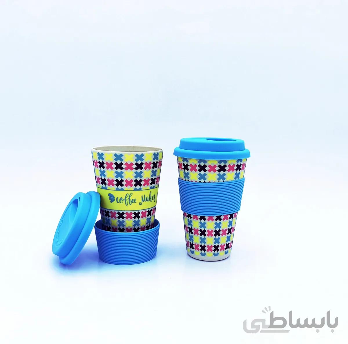 ماگ بامبو سیلیکونی طرح ضربدر