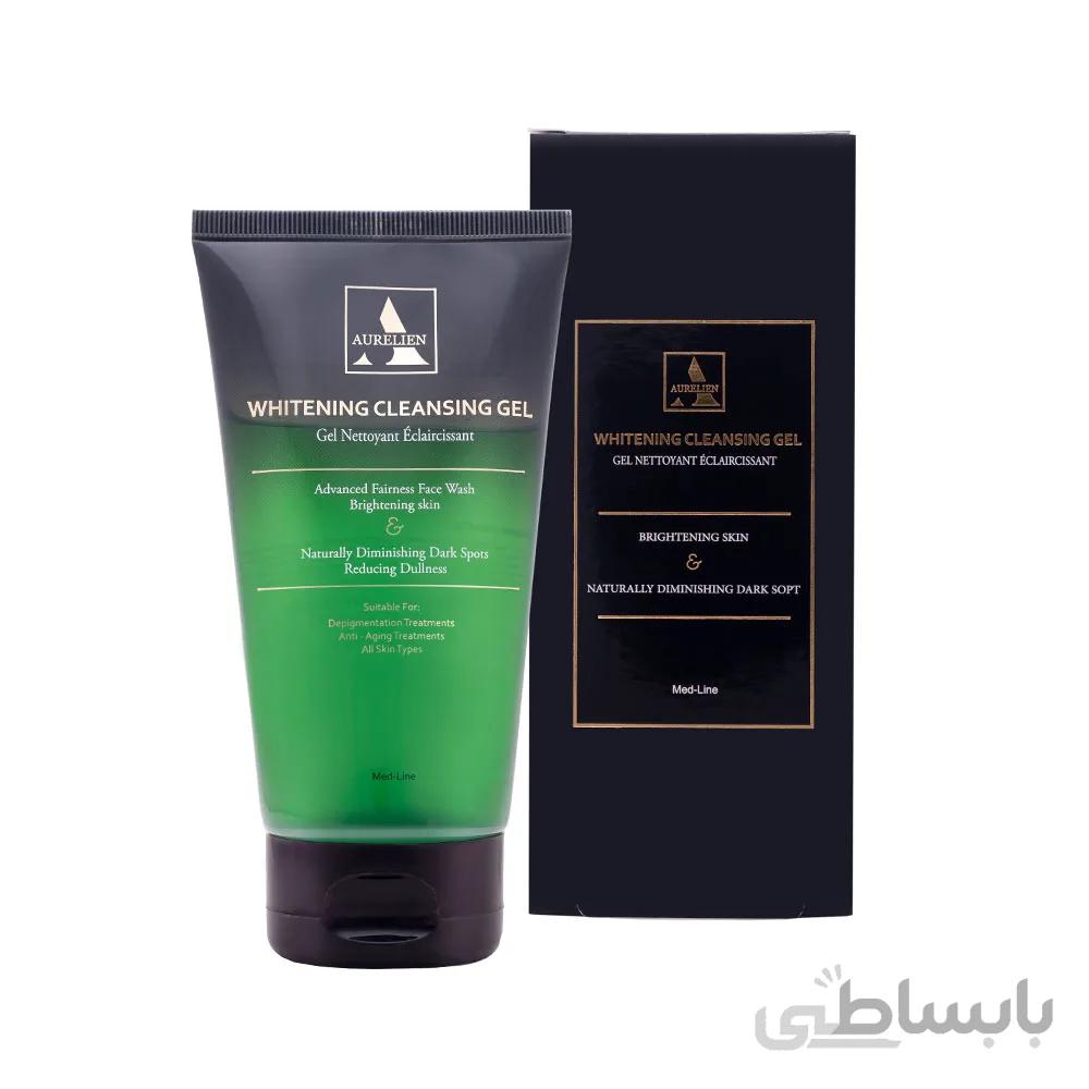 ژل شستشوی صورت روشن کننده و جوان کننده اورلین حجم 150 میل ا Whitening Gel Aurelien