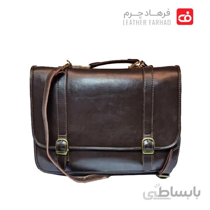 کیف اداری دو قفل چرم طبیعی تبریز