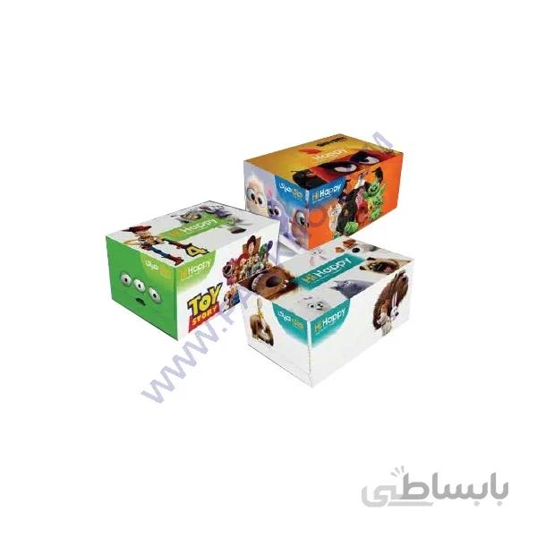 دستمال كاغذی کودک 300 برگ (150 برگ دولا)- کارتن 48 عددی Hi Happy