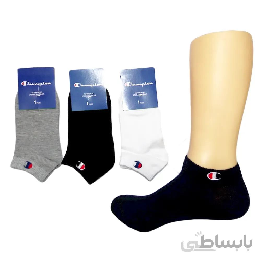 جوراب مچی زنانه Funny socks طرح گلدوزی Champion