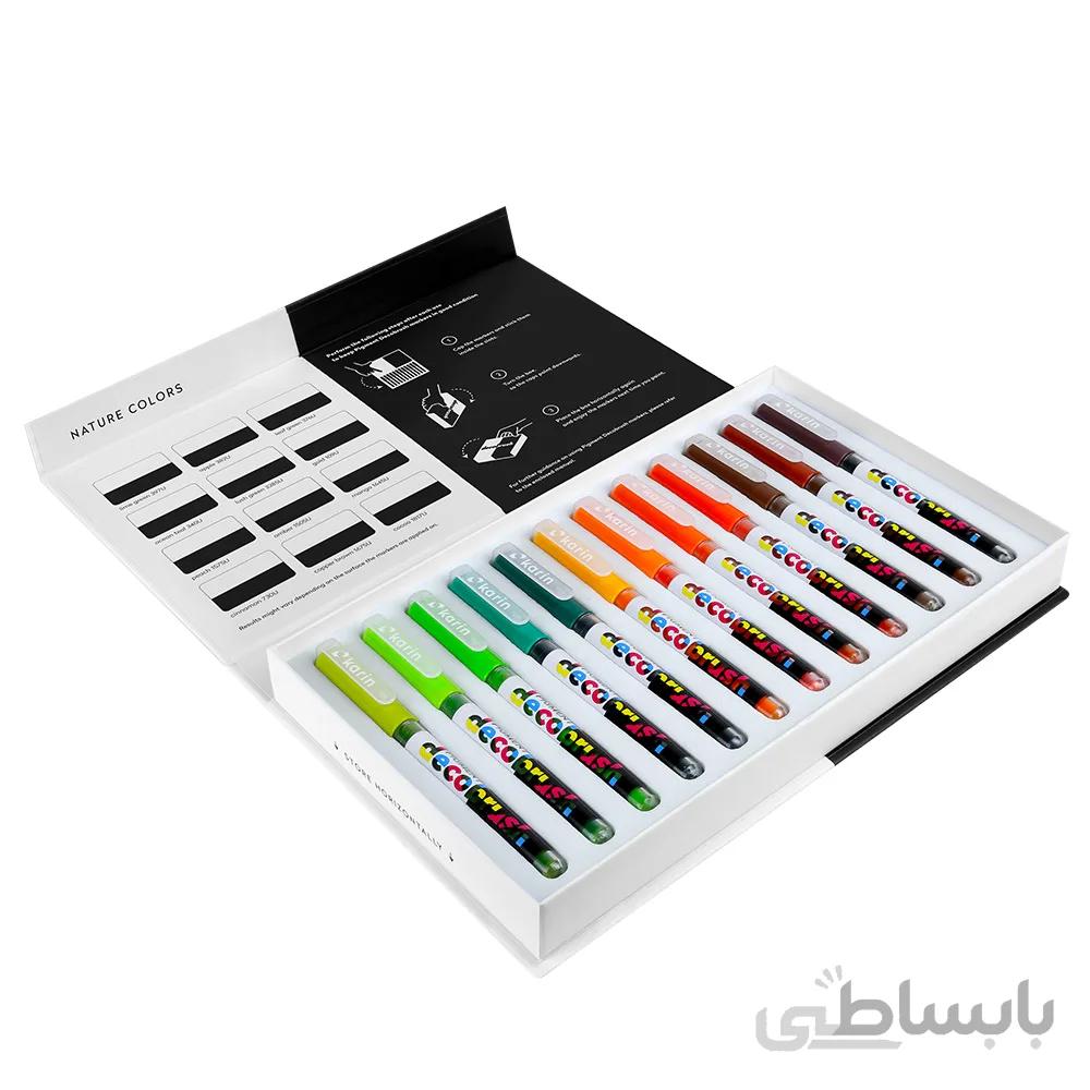 پیگمنت دکو براش کارین مجموعه‌ی ۱۲ رنگ طبیعت