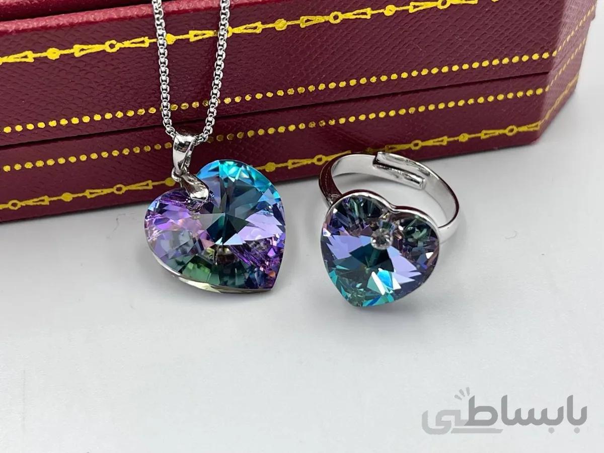ست گردنبند و انگشتر سواروفسکی