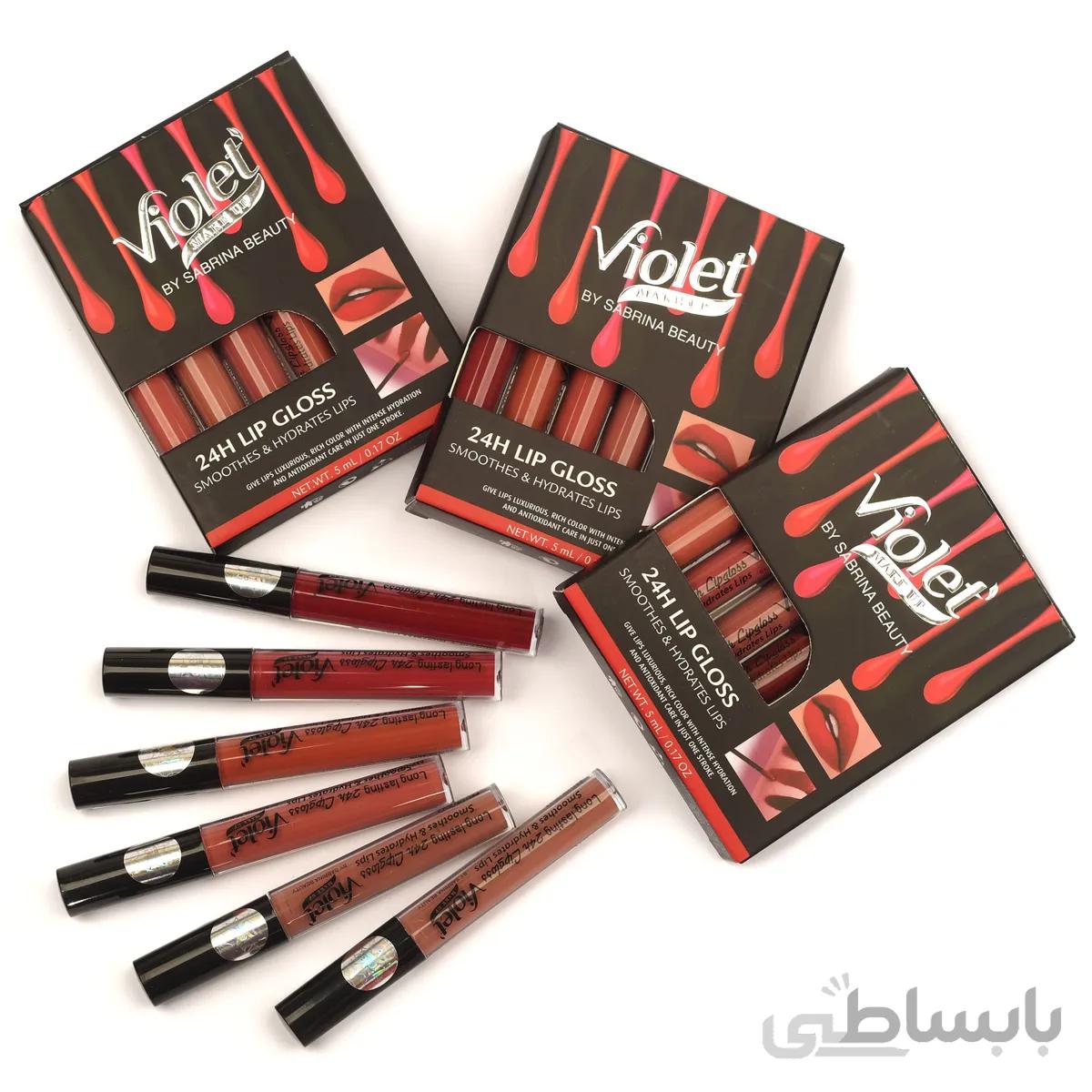 پک 6 تایی رژ لب مایع ویولت Violet
