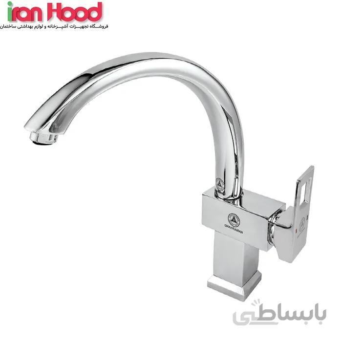 شیر ظرفشویی علم عصایی فلت رویال قهرمان ا ghahreman Royal flat kitchen tap 2