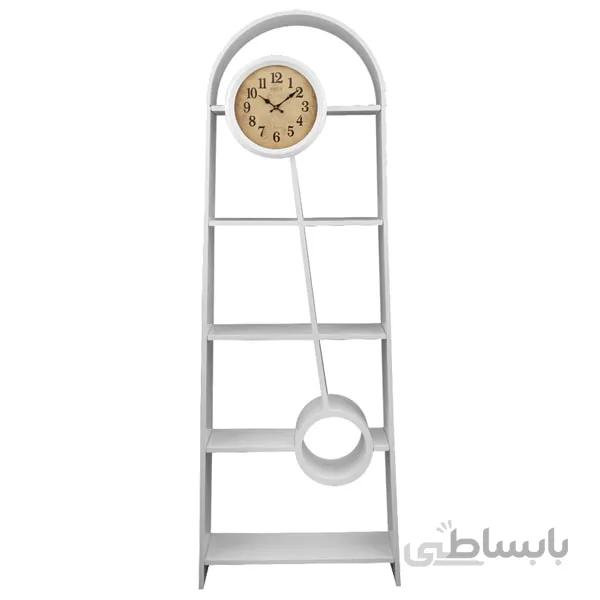 ویترین ساعت دار چوبی لوتوس مدل 999 سفید