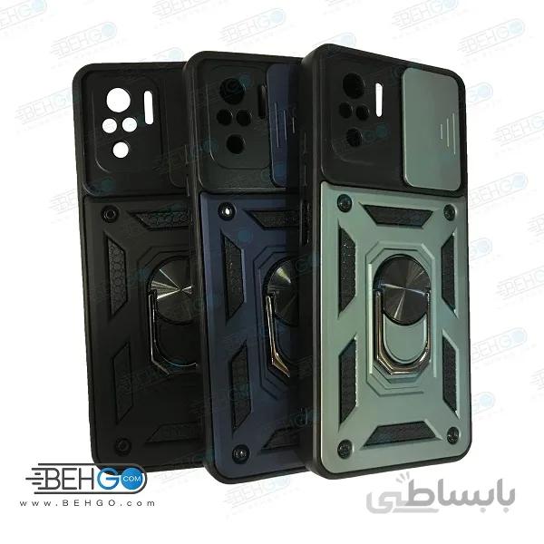 قاب گوشی شیائومی ردمی نوت 10 اس و ردمی نوت 10 Note 10 4G قاب گارد محافظ بتمن کشویی کاور Xiaomi Redmi Note 10S/Note 10 4G ا Anti Shock BATMAN ARMOR FINGER RING CASE COVER For Xiaomi Redmi Note 10S/Note 10 4G
