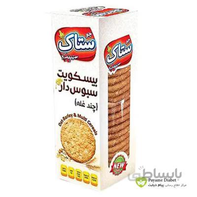 بیسکویت سبوسدار چندغله ساده