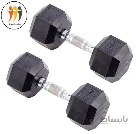 دمبل شش گوش 7.5 کیلوگرم ا دسته: