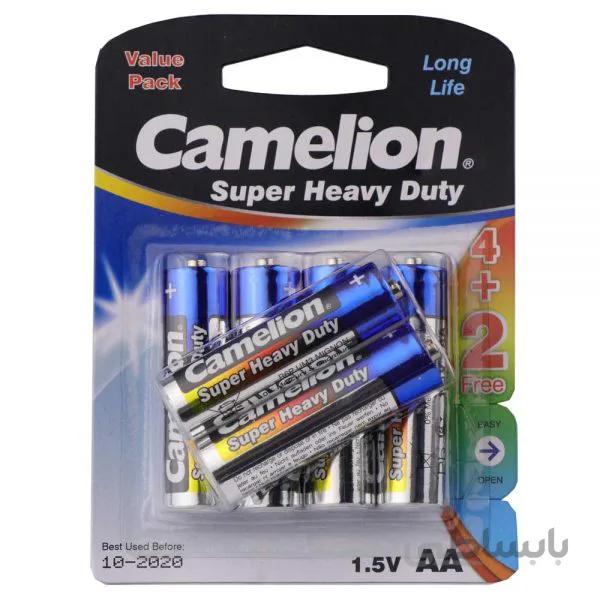 پک باتری قلمی Camelion AA ا Camelion Super Heavy Duty R6P AA Battery Pack of 6
