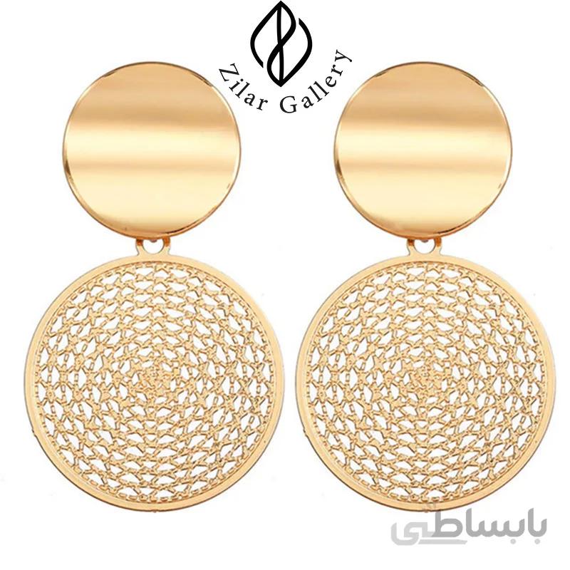 گوشواره میخی دایره ای حصیری