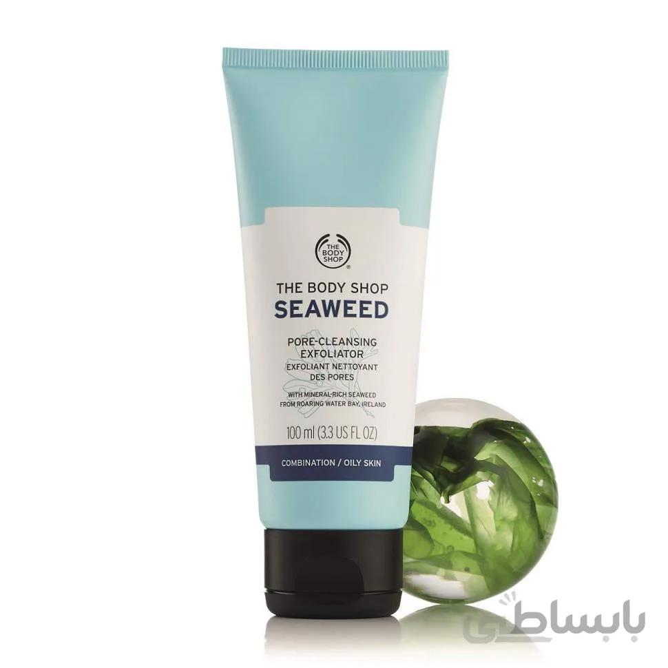 اسکراب لایه بردار پاک کننده منافذ بادی شاپ ا Seaweed Pore-Cleansing Exfoliator Body Shop