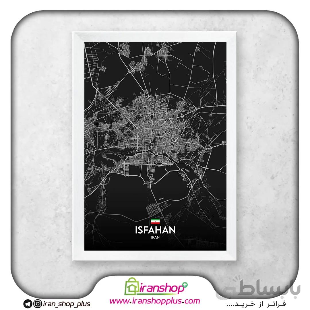 تابلو نقشه شهر اصفهان با تم Dark