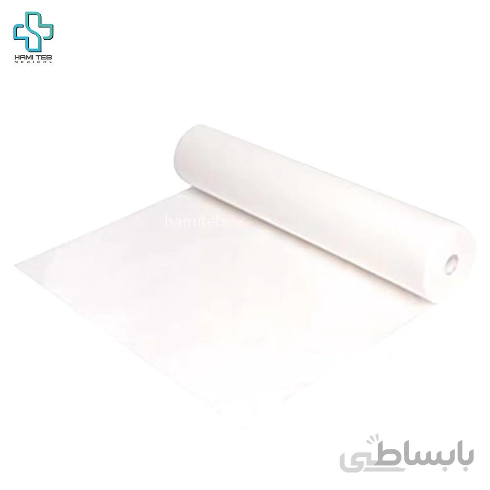 رول ملحفه سفید عرض 80 سانت 25 گرم