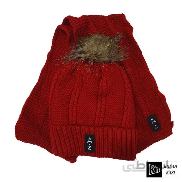 شال و کلاه بافت مدل shk26 ا Textured scarf and hat shk26