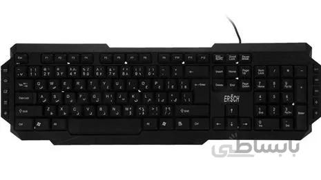 کيبرد کامپیوتر باسیم با رابط ERSCH K-919-USB ا کيبرد کامپیوتر باسیم با رابط ERSCH K-919-USB