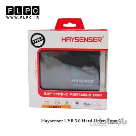 باکس هارد لپ تاپ 2.5 اینچ Type-C مدل Haysenser مشکی Haysenser TYPE-C 2.5 Micro Portable Disk Drive Sata