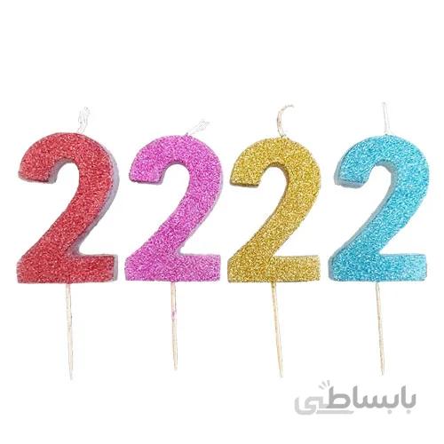 شمع اکلیلی طرح عدد دو