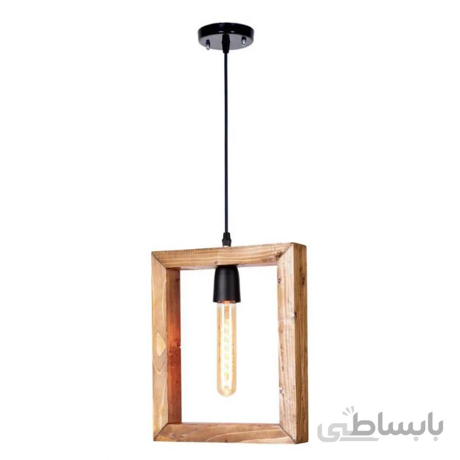 لوستر چوبی مدرن مستطیلی