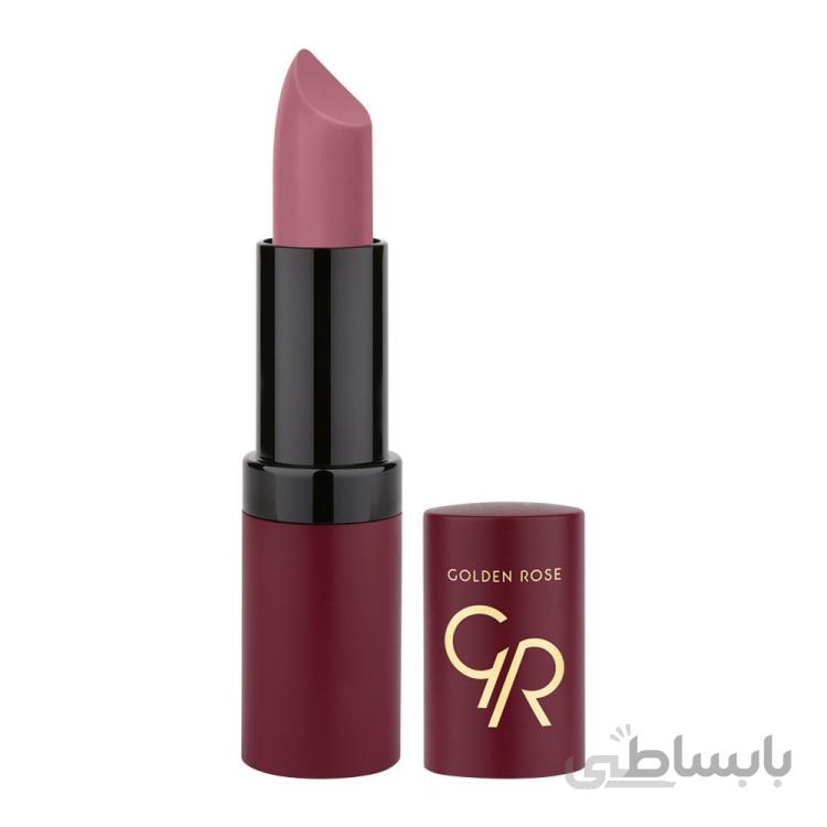 رژ لب مات مخملی گلدن رز شماره 02 ا Golden Rose Matte Velvet Lipstick No. 02