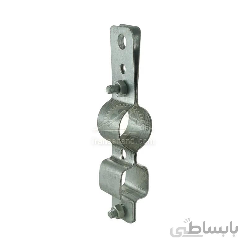 رابط فلزی لوله نیپل به لوله نگهدارنده(بست پرچمی)