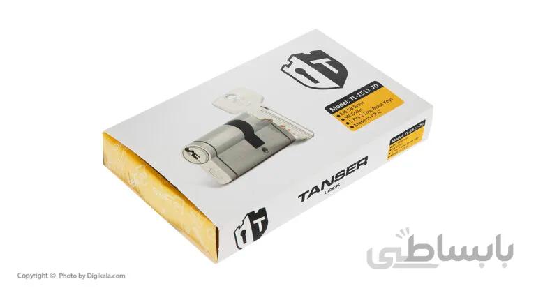 سیلندر قفل درب تنسر مدل TL-1511-70 با کلید دو شیار