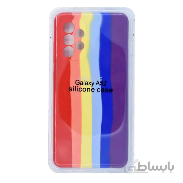 قاب گوشی سامسونگ Galaxy A52 سیلیکونی رنگین کمانی مدل RB