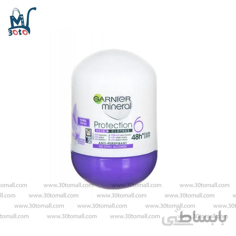 رول ضد تعریق زنانه گارنیر مدل Floral Fresh Protection 6 حجم 50 میل