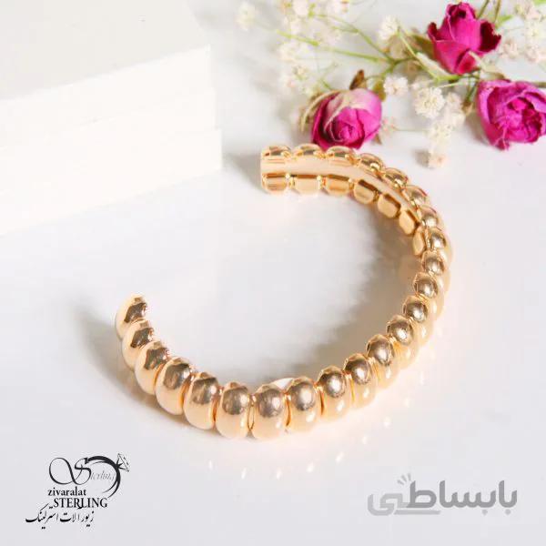 دستبند النگویی زنانه طرح موج