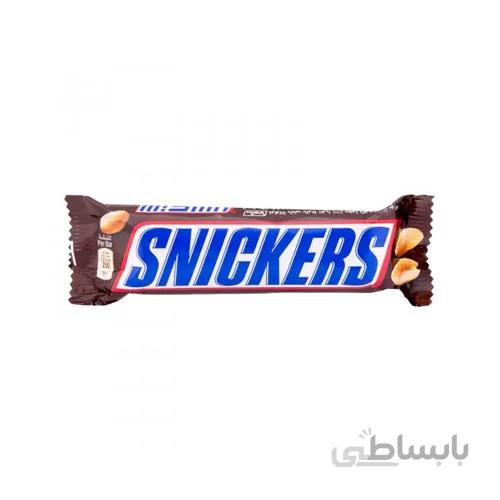 شکلات مغزدار بادام زمینی اسنیکرز - 50 گرم ا Snickers Chocolate Peanut product with chocolate coating - 50 g