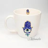 ماگ چشم نظر سرامیکی و دستساز طرح ۲2