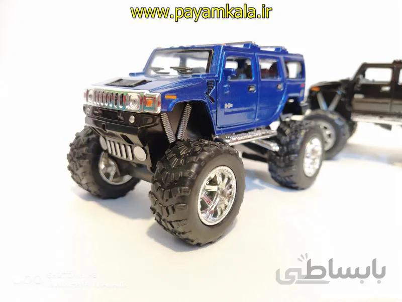 ماشین فلزی هامر چرخ درشت(HUMMER H2 SUV 2008 BY KINSMART) آبی