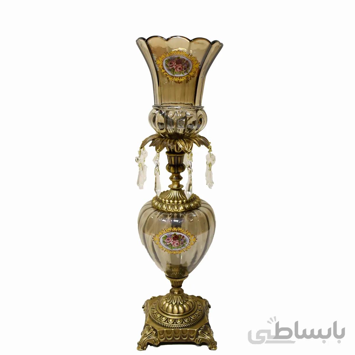 شمعدان شامپاینی آویزدار پایه برنز