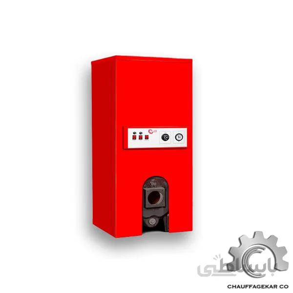 پکیج زمینی شوفاژکار مدل هورخش بلند 5 پره ا پکیج زمینی موتورخانه ای شوفاژکار مدل هورخش 5 بلند با دیگ چدنی 5 پره و مخزن کویل دار 100 لیتری بدون مشعل و ظرفیت 39,000 کیلوکالری