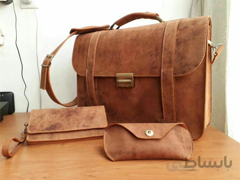 ست کیف اداری، جا عینکی و کیف پول ا bag , glasses and wallet Sets