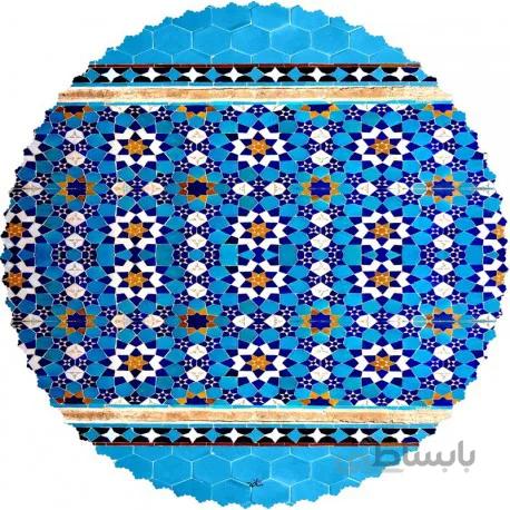 رومیزی مخمل گرد کاشی حوضی