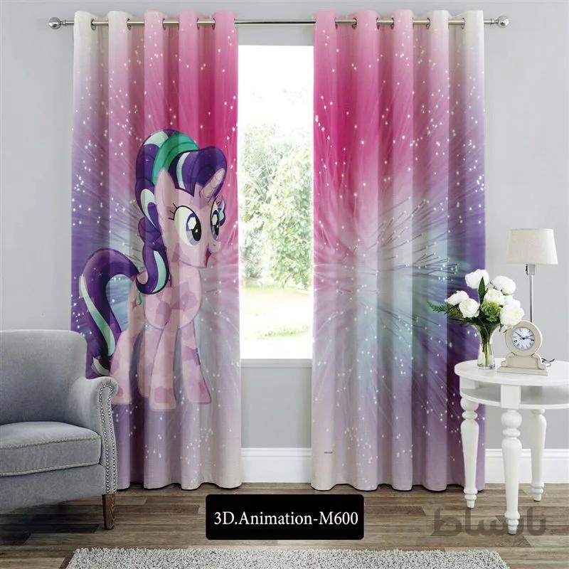 پرده پانچی کد 3d-animation-M600 طرح انیمیشن یونیکورن