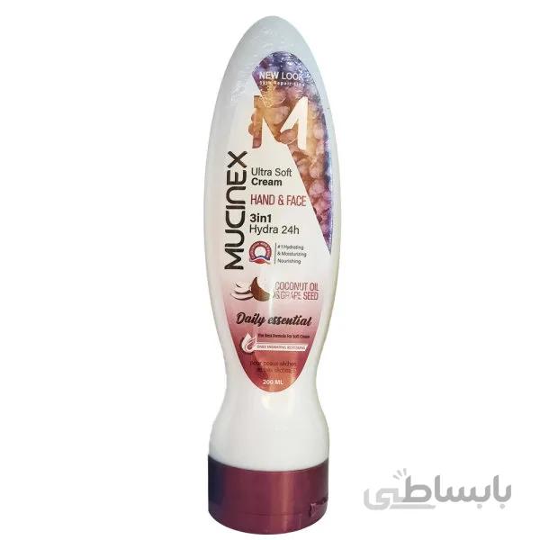 کرم آبرسان و مرطوب کننده هسته انگور و نارگیل 200 میل ماسینکس ا Mucinex grape Seed And Coconut Cream 200ml