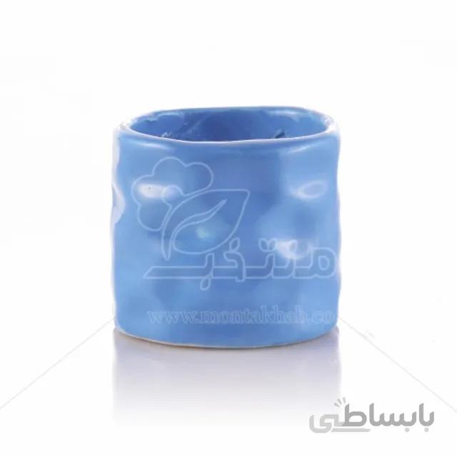گلدان سفالی لعابدار طرح میلان ارتفاع 7.5 سانتیمتر
